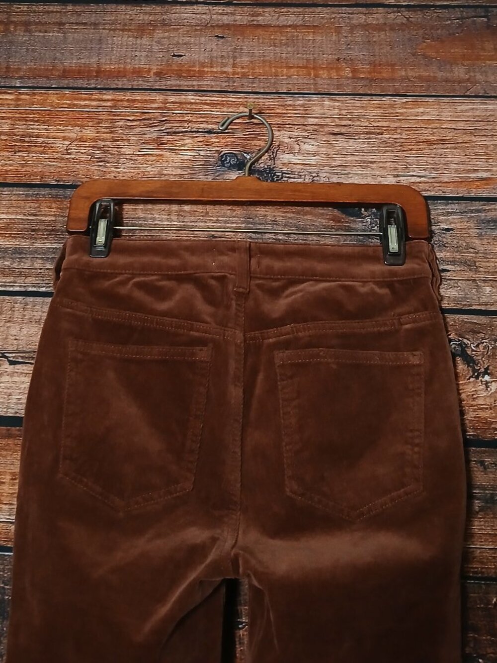 Pilcro Anthropologie Corduroy Pants 26 High Rise Skinny Brown Stretch - Picture 6 of 9
